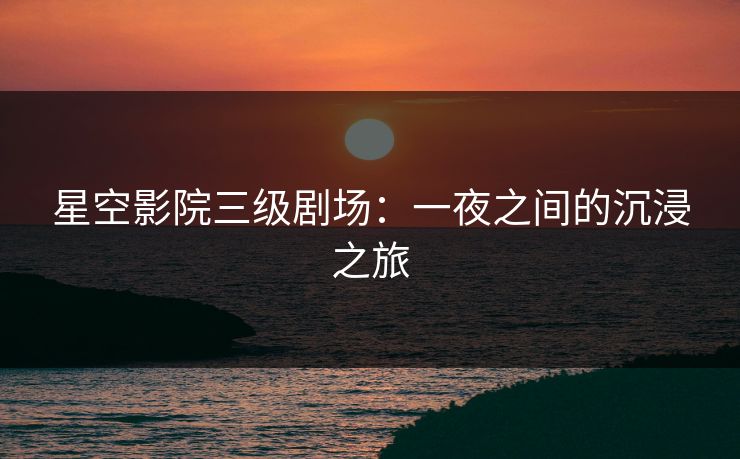 星空影院三级剧场：一夜之间的沉浸之旅